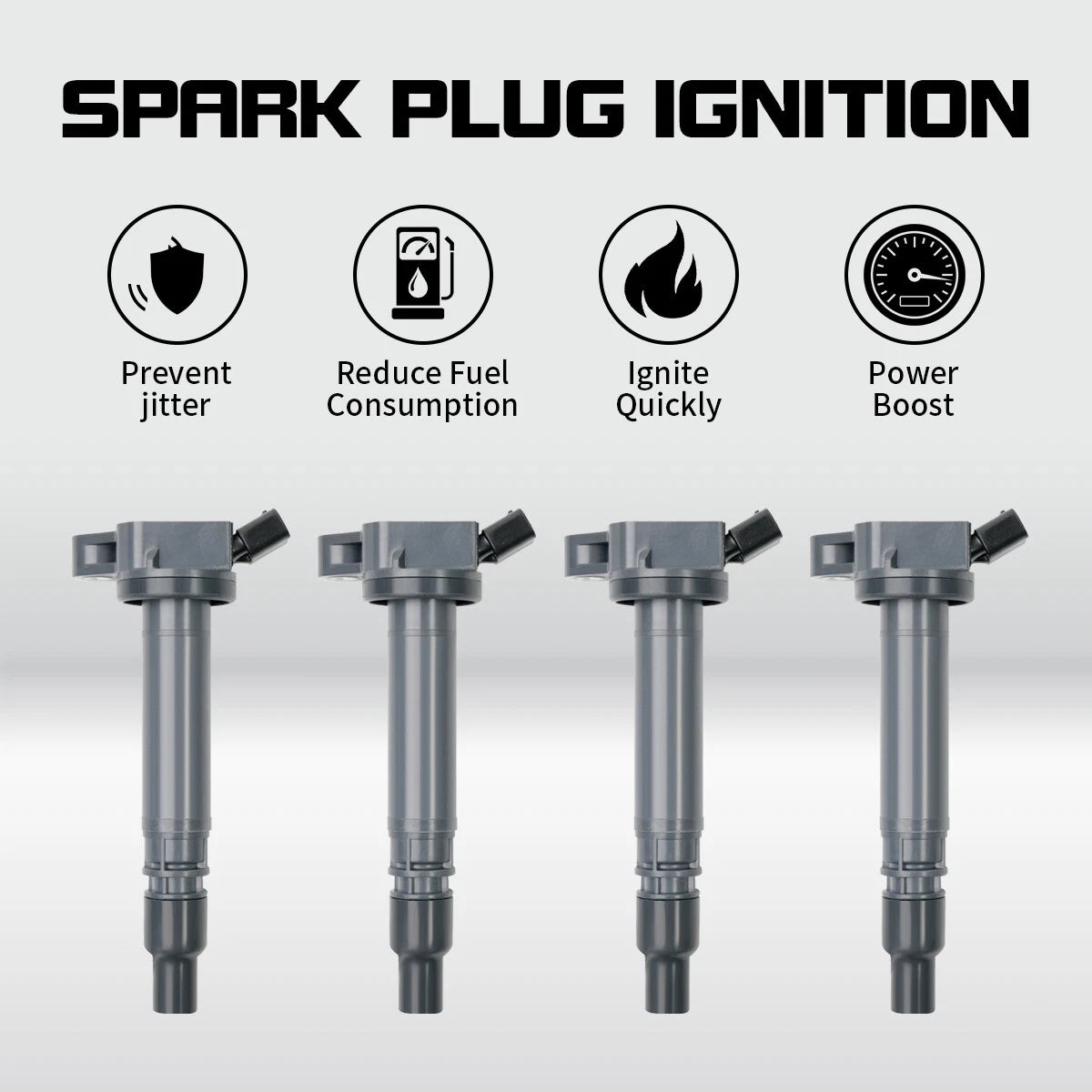 Set of 4 Ignition Coils UF507 for Lexus GS300 GS350 IS250 LS460 & Toyota Sequoia (2000–2019)