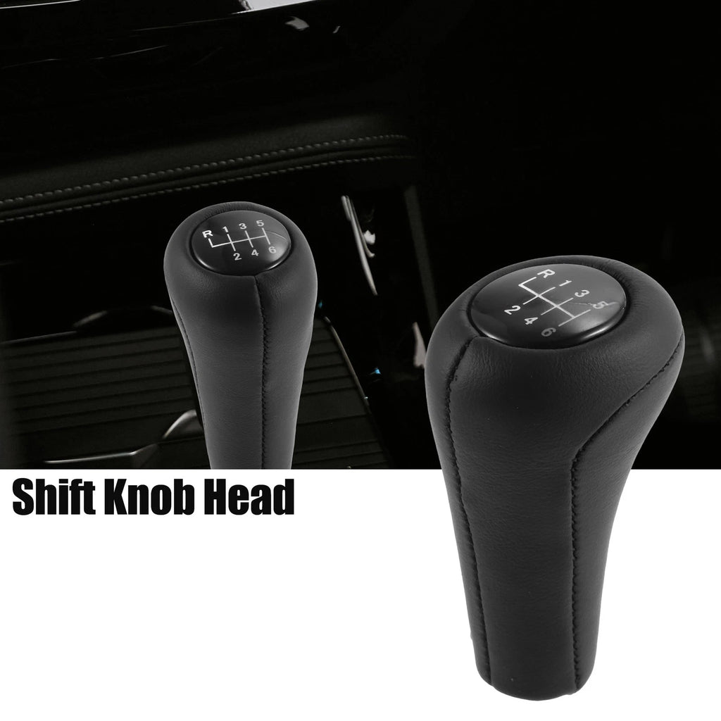 6 Speed Manual Gear Shift Knob for BMW  Faux Leather Black