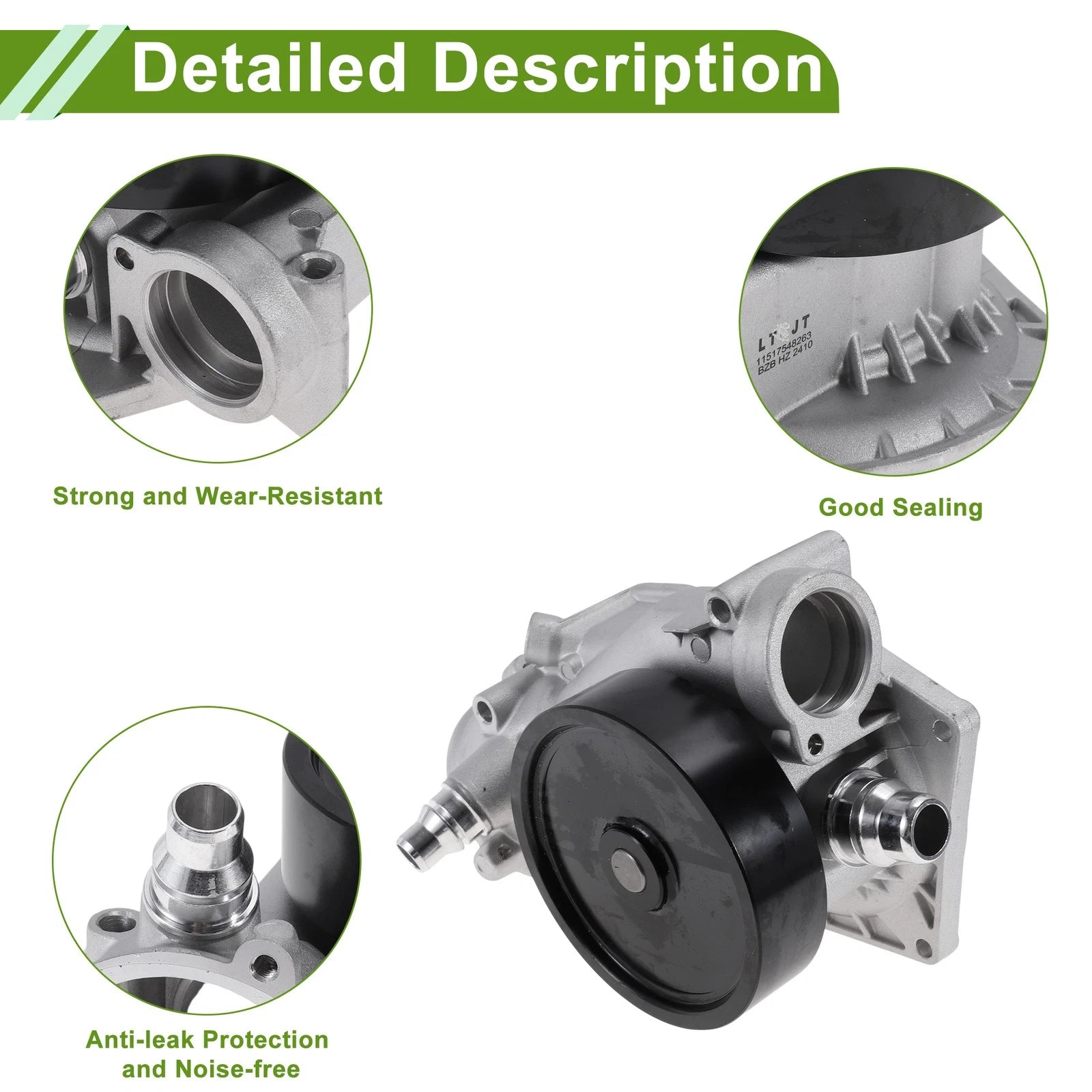 Engine Water Pump for BMW 550i F10 (2011–2016) No. 11517548263
