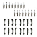 Set of 16 Denso Iridium Spark Plugs & NGK Coil Boots for Dodge 300 Aspen Charger V8 (2005–2010)