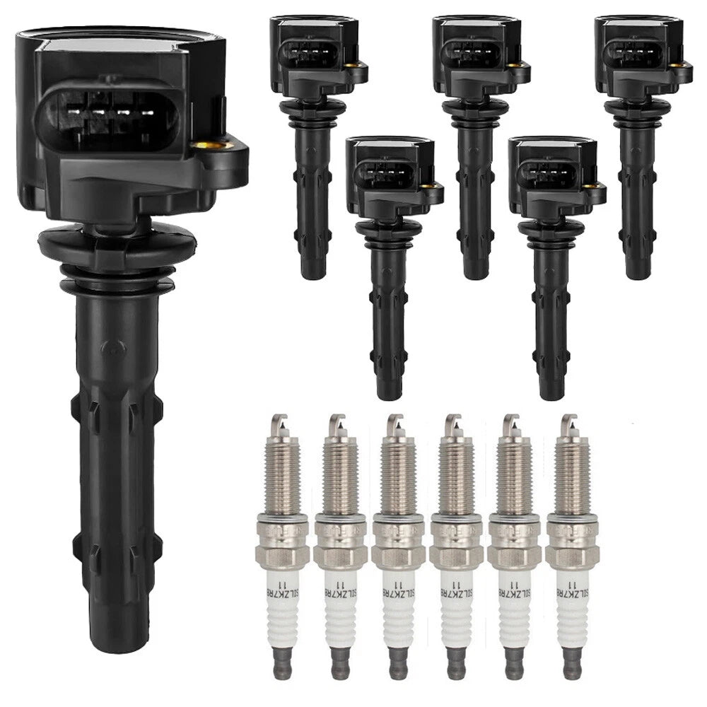 6X Ignition Coils + Iridium Spark Plugs for Mercedes-Benz C230 C300 ML350 (2007–2015)