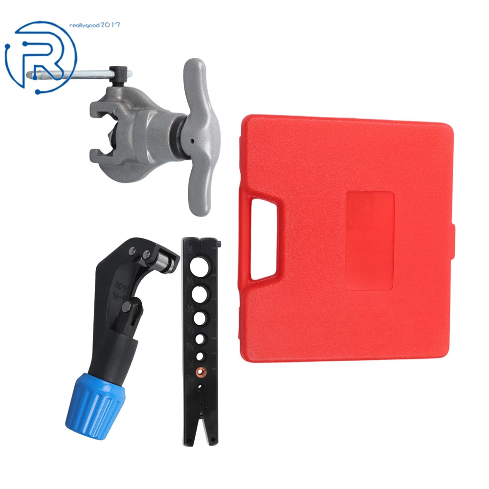 Set of 7 Eccentric Flaring Tools & Tube Cutter Kit for Automotive