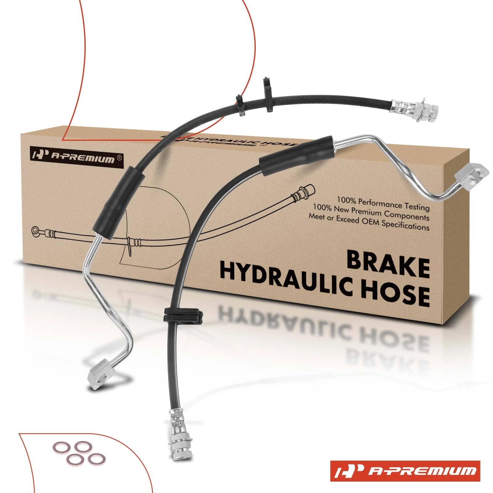 2X Front Brake Hydraulic Hose for Ford F-350 F-250 Super Duty (2005–2007)