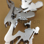 Chrome Beach Lady Mirror for Honda Kawasaki Suzuki Cruiser (Fit All)