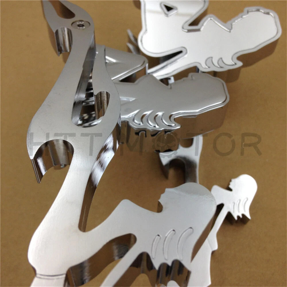Chrome Beach Lady Mirror for Honda Kawasaki Suzuki Cruiser (Fit All)