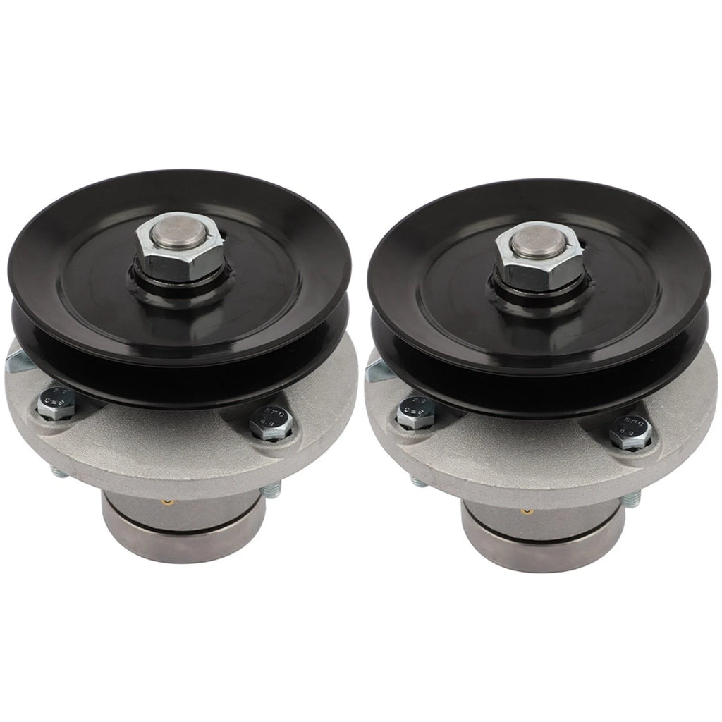2 Spindle Assembly for John Deere 38" Deck (AM108925) w/ Pulley & Grease Zerk