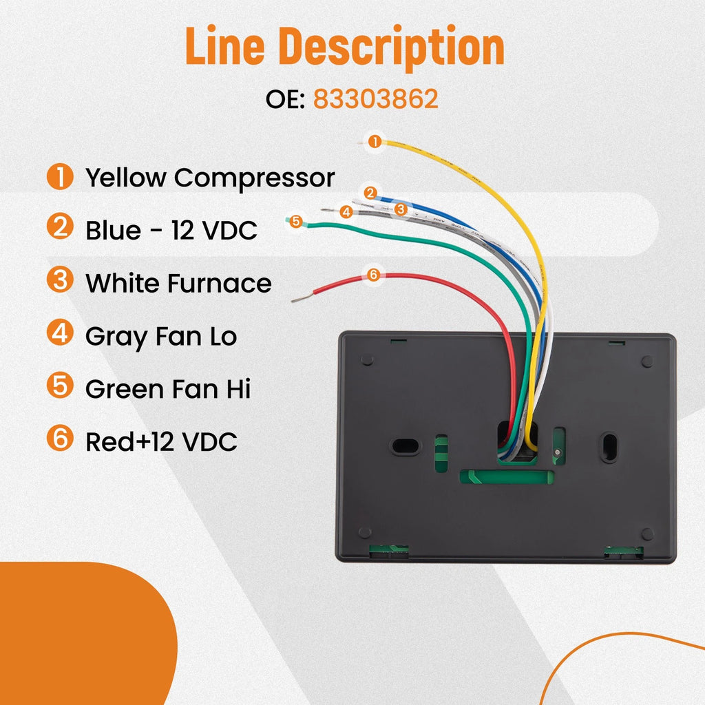 Digital Thermostat for RV (Heat/Cool)