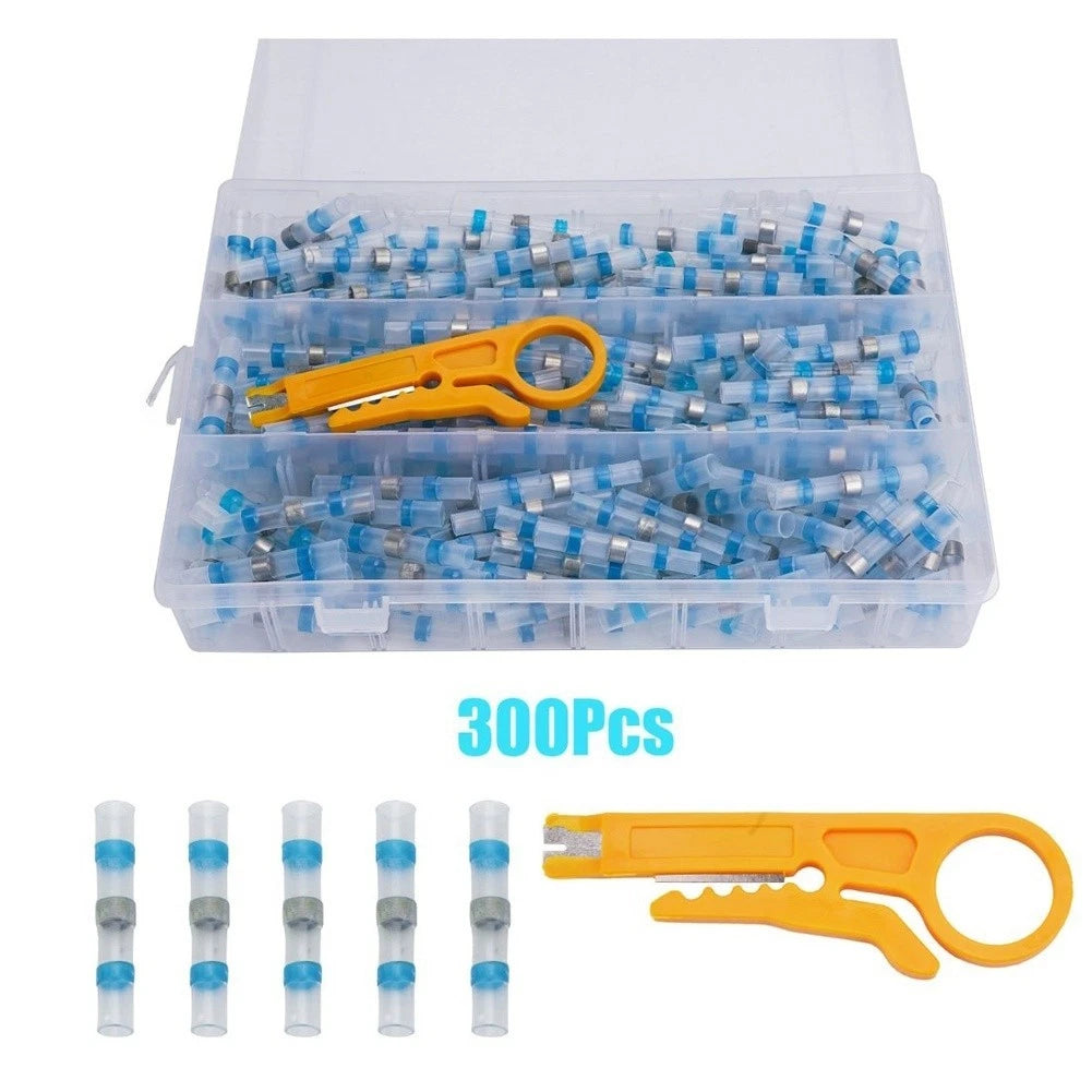 Solder Seal Heat Shrink Butt Connectors for Electrical Wire and Cable Terminals