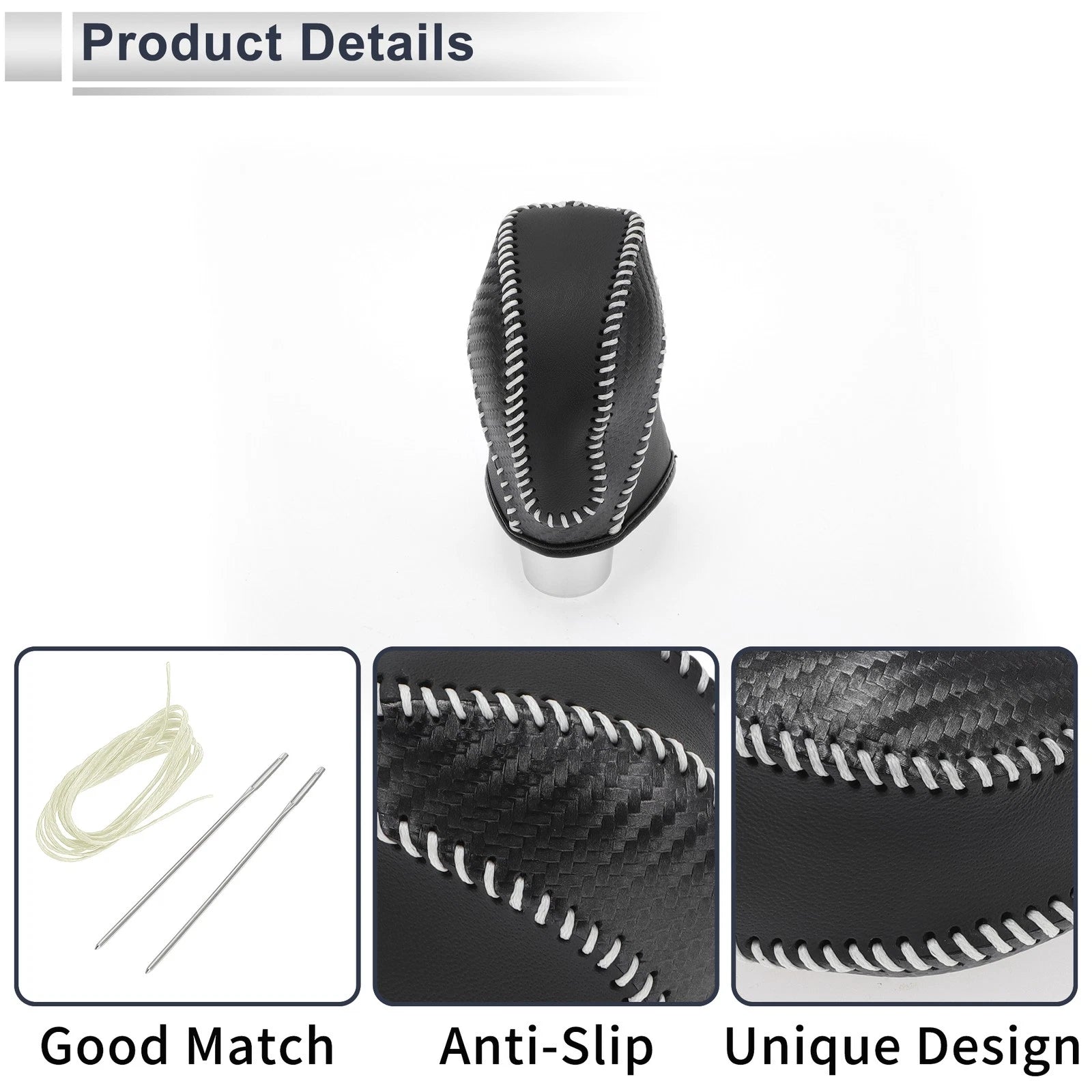 Gear Shift Knob Cover for Subaru Impreza (2017–2023) Black Carbon Fiber