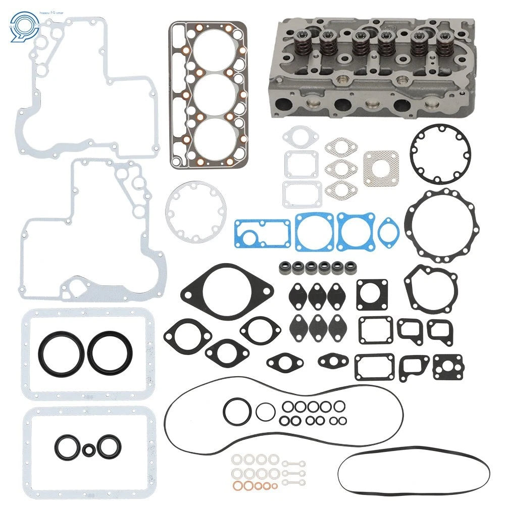 Complete Cylinder Head with Valves & Gasket Kit for Kubota D950 D850
