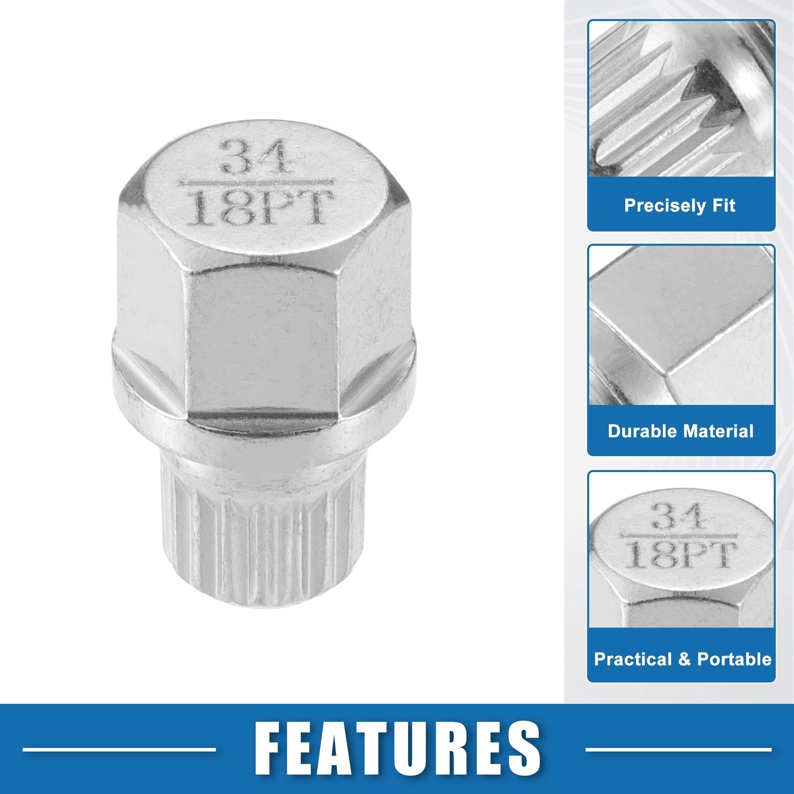 34/18PT Wheel Screw Lock Lug Nut Kit for BMW 