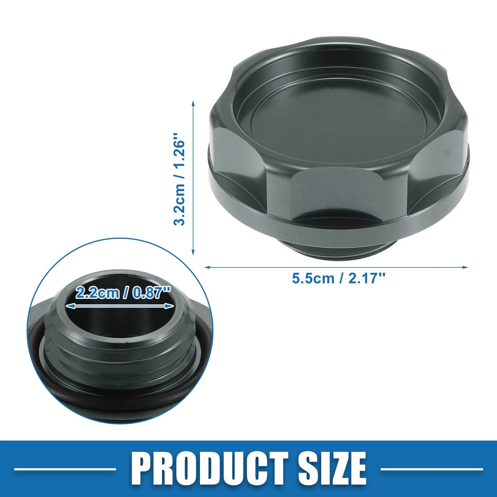 Oil Filler Cap for Honda (Engine Modified, Titanium Tone)
