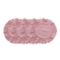 Set of 4 Round 15 Inch Scalloped Placemats for Table Linens