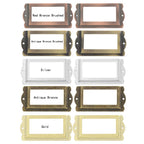 12pcs Zinc Alloy Drawer Tag Label Frames for Cabinet (Universal)