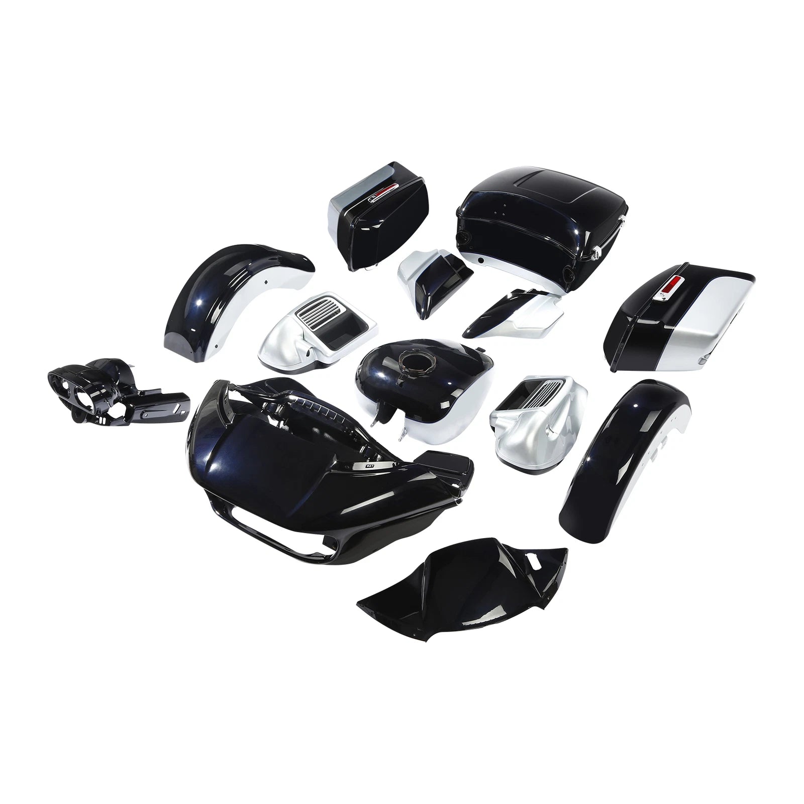ABS Fairings Bodywork for Harley Road Glide (2015–2024) Midnight Blue Barracuda Silver