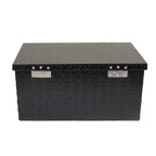 20" x 12" x 10" Black Aluminum Tool Box for Pickup Trailer