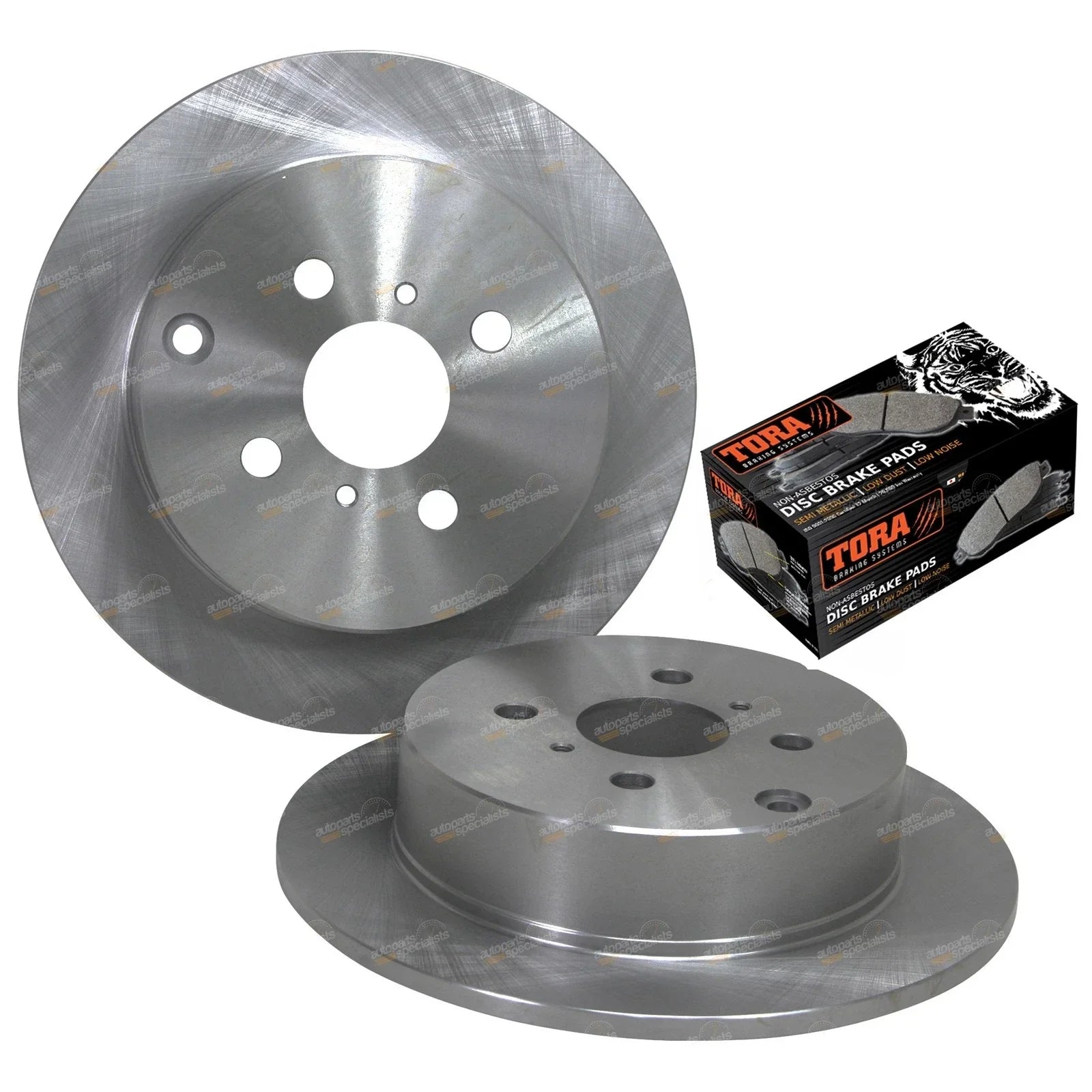2 x Rear Disc Brake Rotors + Pads for Corolla ZZE122R (2001–2007)