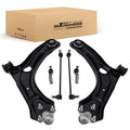 Front Lower Control Arms Set with Tie Rods & Sway Bar Link for Volkswagen Passat Beetle (2012–2016)