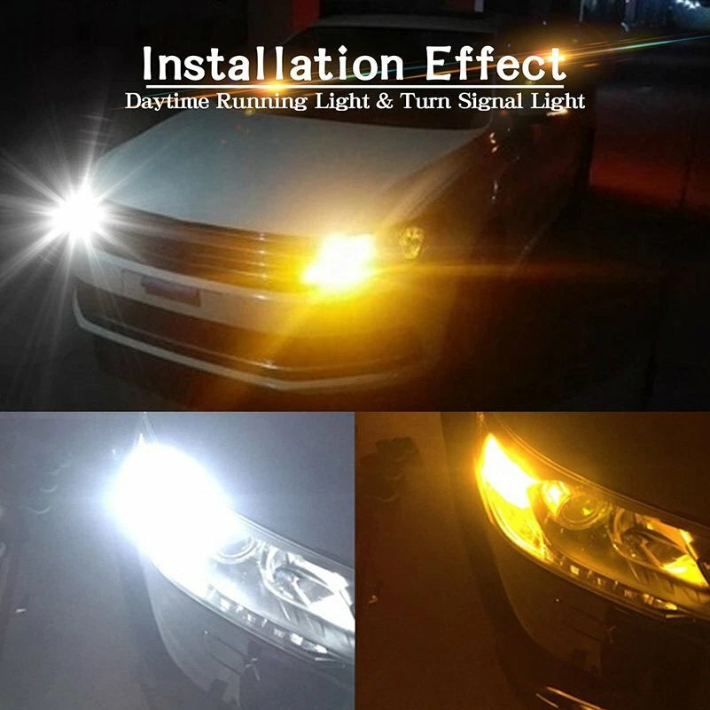 2X 3157 LED Dual Color Amber/White Switchback Bulbs for [Make Model] (YYYY–YYYY)