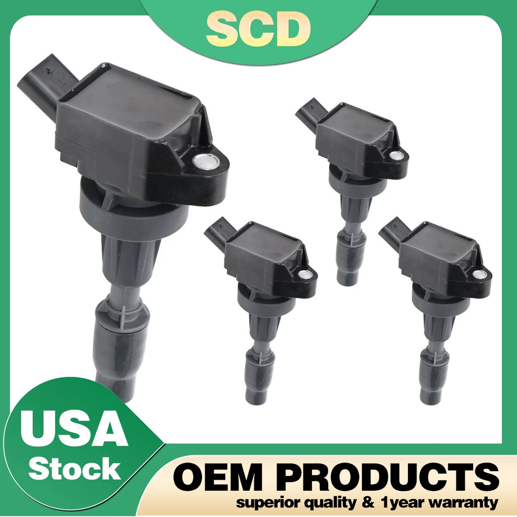 Set of 4 Ignition Coils for Hyundai Tucson Elantra GT Kia Forte Soul (2015–2022)