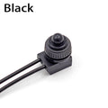 12V Latching Push Button Switch for Automotive (Waterproof, Black/Red Leads)