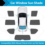 Set of 2 Car Window Sun Shades UV Guard for Nissan Patrol Y62 (2012–2024)