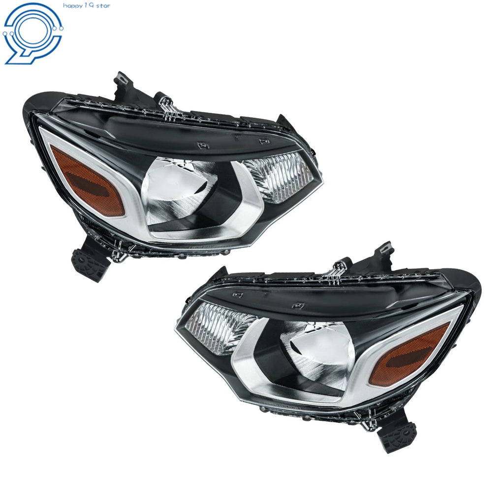 Halogen H4 Type Headlights Chrome Pair for Honda Fit (2015–2017)