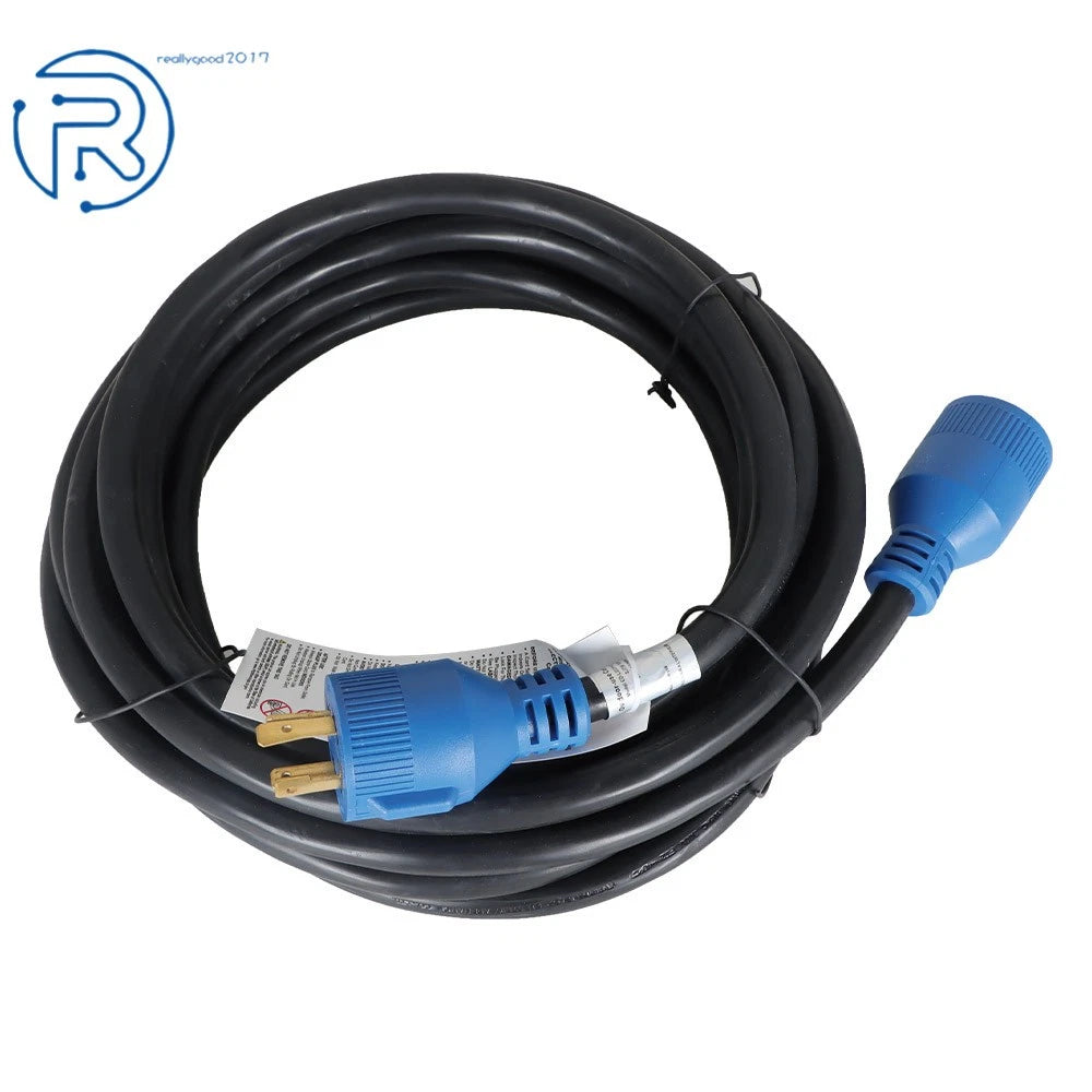 25FT 30A RV Power 4-Prong Extension Cord NEMA L14-30P/R
