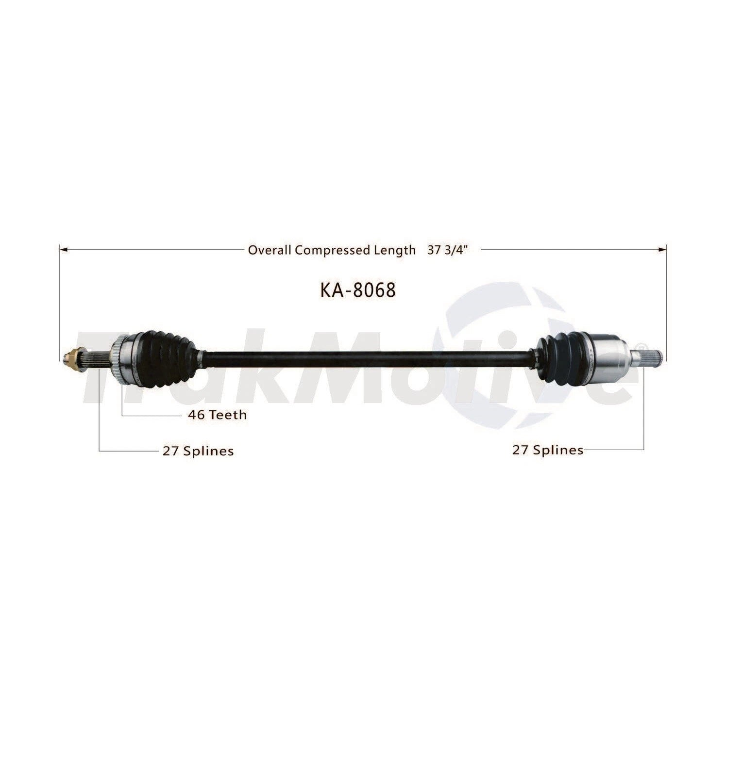 Front Pass Right CV Axle Shaft SurTrack KA8068 for Kia Soul (2012–2013)