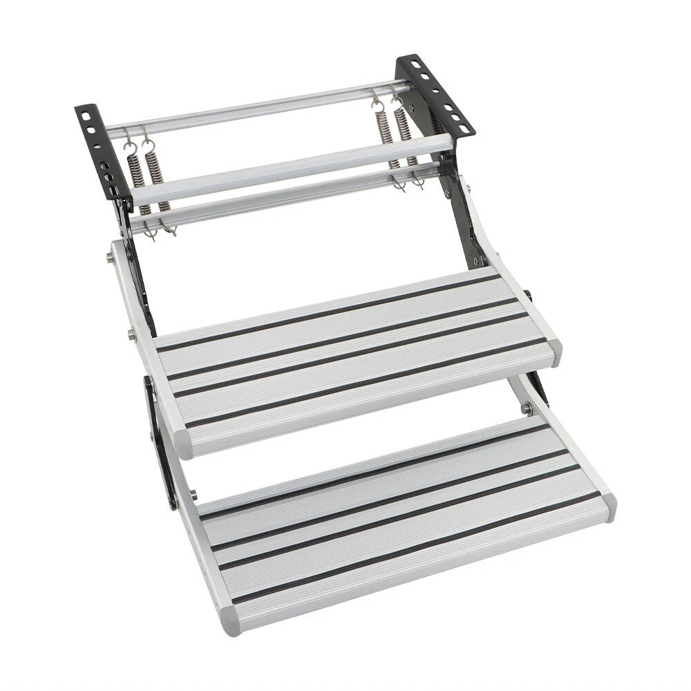 2X Retractable Two Step Platform Steps for RV Camper