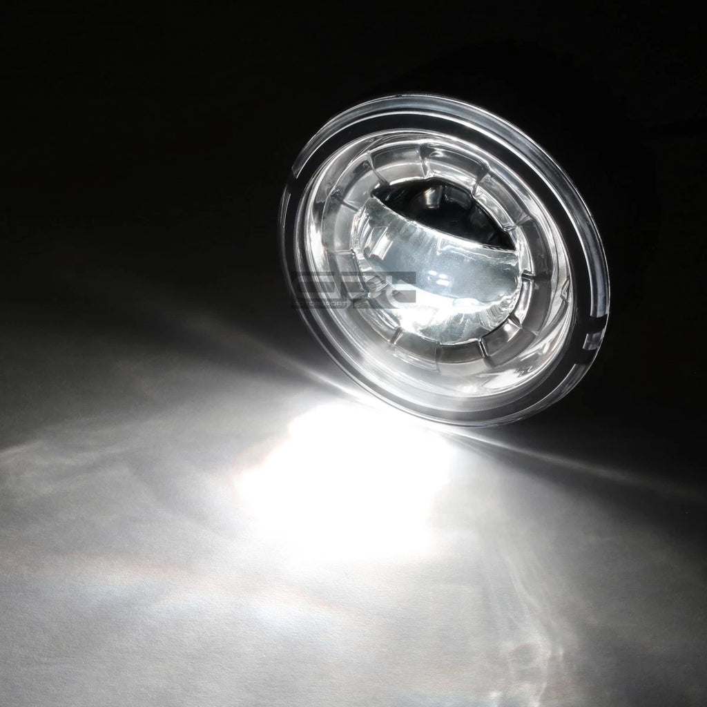3.5" Round Aluminum Housing Smoked 5W LED Fog Light Lamp + Mount for