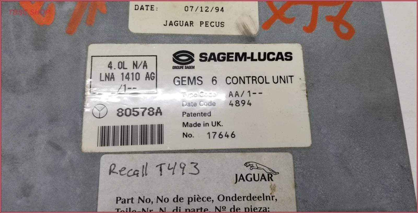 Engine Computer Module ECM ECU for Jaguar XJ6 1997 (LNB1410AE)