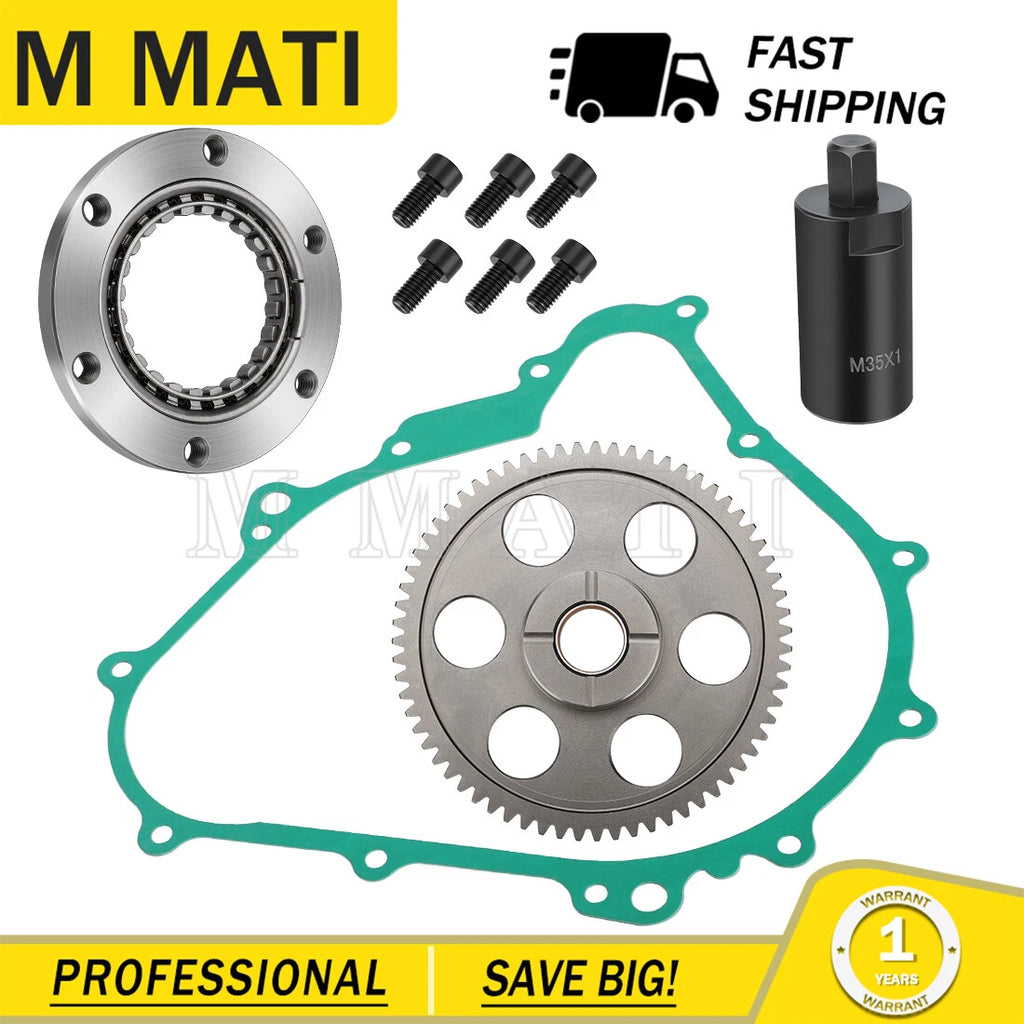 Starter Clutch Kit & Flywheel Puller Gasket for Yamaha Kodiak 400 (2002–2006)