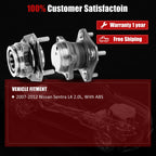 Set of 4 Wheel Hub Bearing Assemblies for Nissan Sentra (2007–2012)
