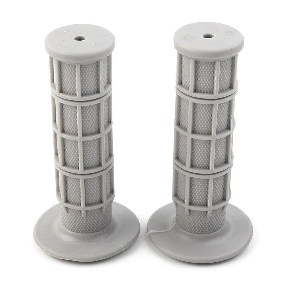 7/8" Soft Rubber Grey Pro Hand Grips for ATV MX Dirt Bike Enduro