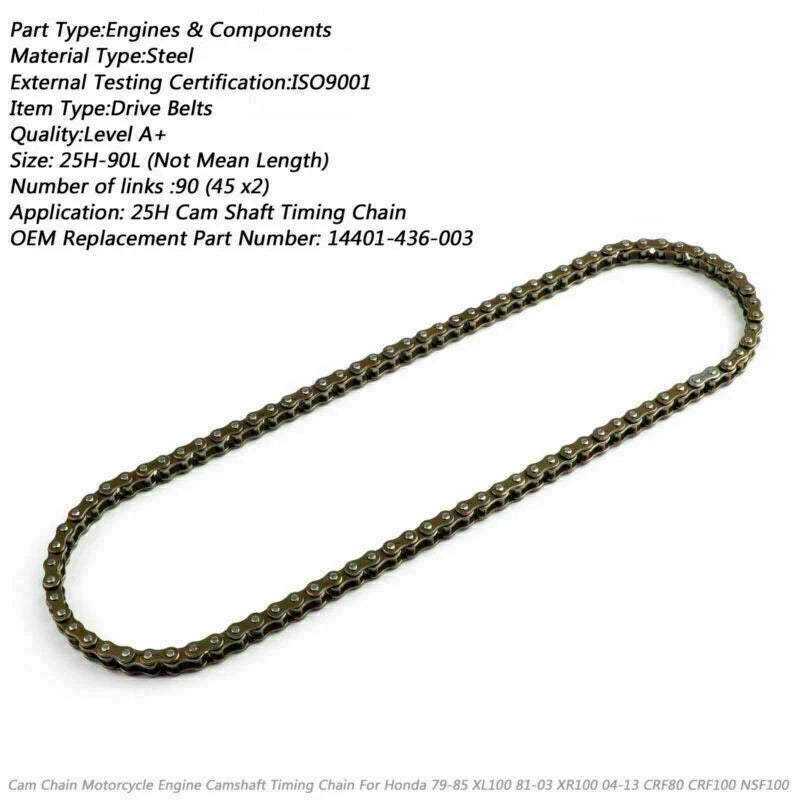 Timing Cam Chain for Honda CRF100F XL100S XR100R NSF100 (2004–2013) 14401-436-003