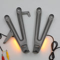 Silver Rear Passenger Footpeg Bracket w/ LED Signal for Honda CBR1000RR (2004–2007)