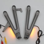 Silver Rear Passenger Footpeg Bracket w/ LED Signal for Honda CBR1000RR (2004–2007)