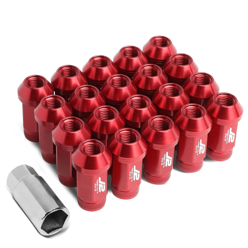 20Pcs J2 7075 Forged Aluminum M12x1.5 Knurled Top Lug Nut Kit for