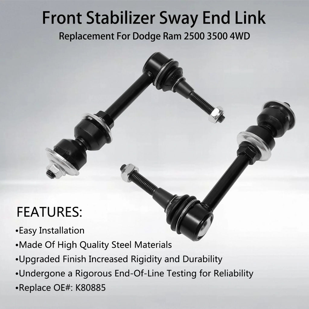Front Stabilizer Sway Bar End Links for Dodge Ram 2500 3500 (2003-2005)