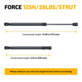 Gas Strut 15 Inch Shock Lift Support 125N/28Lbs for Leer Camper Shell (C16-21825)