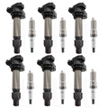 Set of 6 Ignition Coils + 6 Spark Plugs for GMC Acadia (2007–2008, 2010–2015)