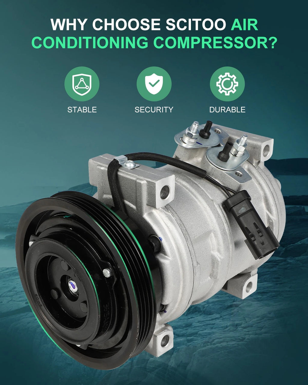 A/C Compressor for Chrysler PT Cruiser Neon (2001–2009) 2.0L 2.4L