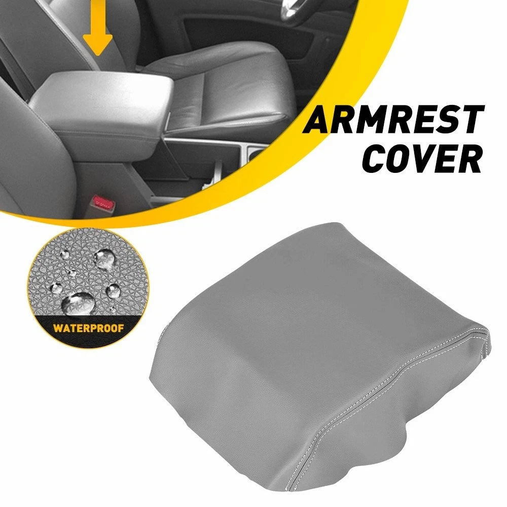 Console Lid Armrest Vinyl Cover for Honda Ridgeline (2006–2014) Gray Leather EXV