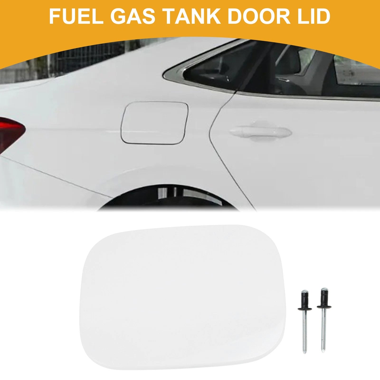 Fuel Tank Door Cap for Toyota RAV4 (2006–2012) No. 77350-42070 White Metal