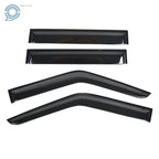 Set of 4 Black Window Visors for Nissan Frontier (2005–2020) Rain Guard