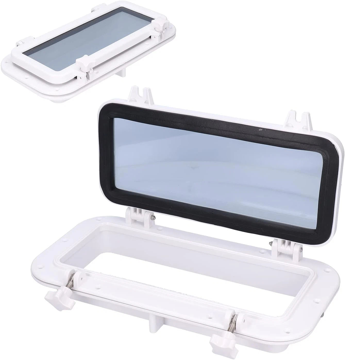 Rectangle Portlight Tempered Glass Opening Window for Boat (15-3/4" x 7-7/8")