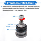 2X Front Lower Ball Joints for Mercedes-Benz GL-Class (2005–2012) No. 1643300935