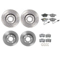 Akebono Euro Brake Kit with Xtra Drilled Rotors & Pads for Audi A4 Quattro