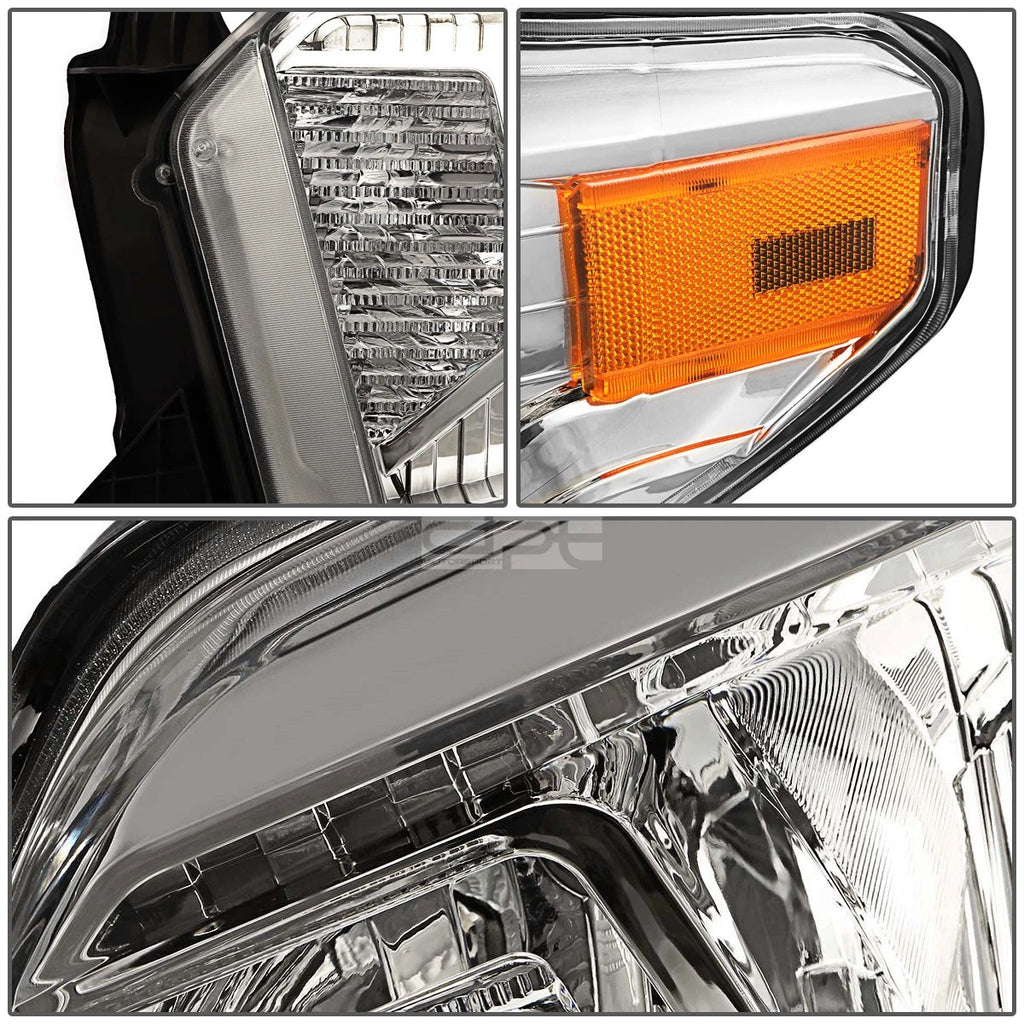 Pair Chrome Housing Amber Corner Headlight for Toyota Tundra (2014–2021)